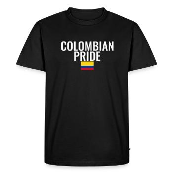 Fierté colombienne Drapeau colombien - T-shirt Premium bio Homme - noir - Devant - Nico (187cm)