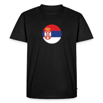 Serbie Drapeau serbe Fier Serbe - T-shirt Premium bio Homme - noir - Devant - Nico (187cm)