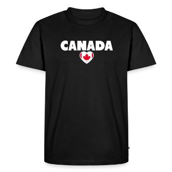 Canada Canada Drapeau canadien - T-shirt Premium bio Homme - noir - Devant - Nico (187cm)