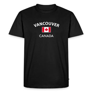 Vancouver, Canada, Drapeau canadien, Canadien - T-shirt Premium bio Homme - noir - Devant - Nico (187cm)