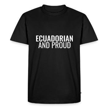 Équatorien et fier Équatorien Équatorien - T-shirt Premium bio Homme - noir - Devant - Nico (187cm)