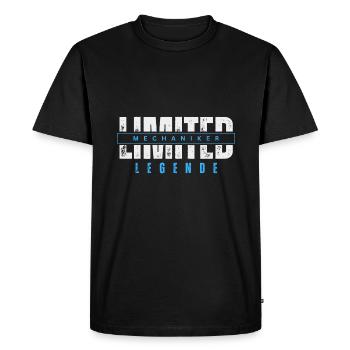 Limited Mechanic Legend. - Men's Premium Organic T-Shirt - black - Front - Nico (187cm)