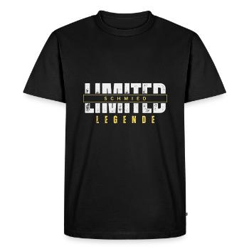 Limited Blacksmith Legend. - Men's Premium Organic T-Shirt - black - Front - Nico (187cm)