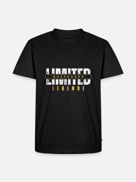 Limited Busfahrer Legende. - Männer Premium Bio T-Shirt - Schwarz