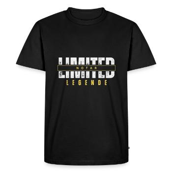 Légende notariale limitée. - T-shirt Premium bio Homme - noir - Devant - Nico (187cm)