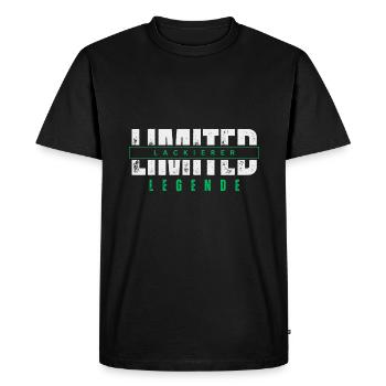 Limited Painter Legend. - Men's Premium Organic T-Shirt - black - Front - Nico (187cm)