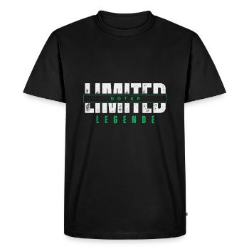 Limited Notary Legend. - Men's Premium Organic T-Shirt - black - Front - Nico (187cm)