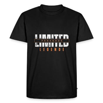 Limited Educator Legend. - Men's Premium Organic T-Shirt - black - Front - Nico (187cm)