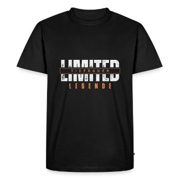 Légende limitée du génie civil. - T-shirt Premium bio Homme - noir - Devant - Nico (187cm)