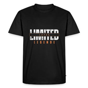 Limited Pilot Legend. - Men's Premium Organic T-Shirt - black - Front - Nico (187cm)