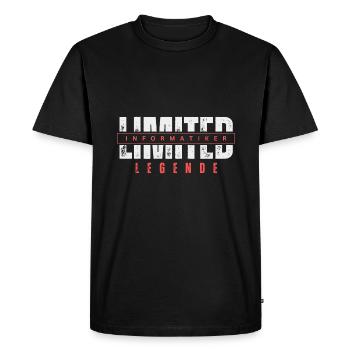Légende informaticienne limitée. - T-shirt Premium bio Homme - noir - Devant - Nico (187cm)