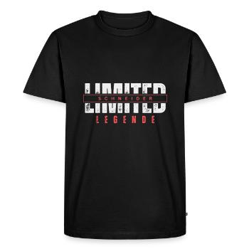 Limited Tailor Legend. - Men's Premium Organic T-Shirt - black - Front - Nico (187cm)