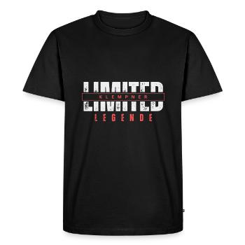 Limited Plumber Legend. - Men's Premium Organic T-Shirt - black - Front - Nico (187cm)