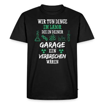 Chimie / Laboratoire / Laboratoire / Sciences / Technicien de laboratoire / chimiste - T-shirt Premium bio Homme - noir - Devant - Nico (187cm)