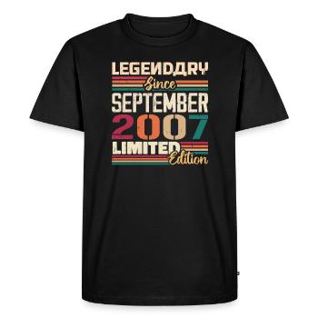 September 2007 Anniversary 2007 September Gift - Men's Premium Organic T-Shirt - black - Front - Nico (187cm)