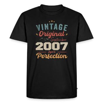 September 2007 Anniversary 2007 September Gift - Men's Premium Organic T-Shirt - black - Front - Nico (187cm)