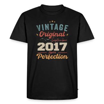 September 2017 Anniversary 2017 September Gift - Men's Premium Organic T-Shirt - black - Front - Nico (187cm)