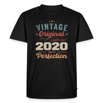 September 2020 Anniversary 2020 September Gift - Men's Premium Organic T-Shirt - black - Front - Nico (187cm)