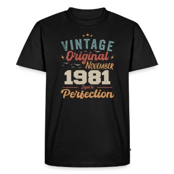 Légendaire depuis novembre 1981 - 1981 - T-shirt Premium bio Homme - noir - Devant - Nico (187cm)