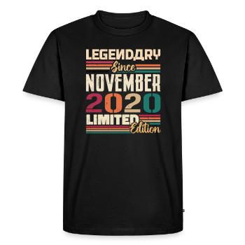 Légendaire depuis novembre 2020 - Cadeau 2020 - T-shirt Premium bio Homme - noir - Devant - Nico (187cm)
