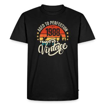 1988 Vintage - Cadeau d’anniversaire 1988 Rétro 1988 - T-shirt Premium bio Homme - noir - Devant - Nico (187cm)