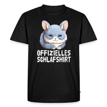 Chemise de nuit officielle en chinchilla - T-shirt Premium bio Homme - noir - Devant - Nico (187cm)