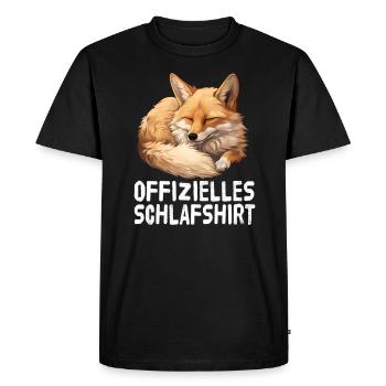 Chemise de sommeil officielle Jackal - T-shirt Premium bio Homme - noir - Devant - Nico (187cm)