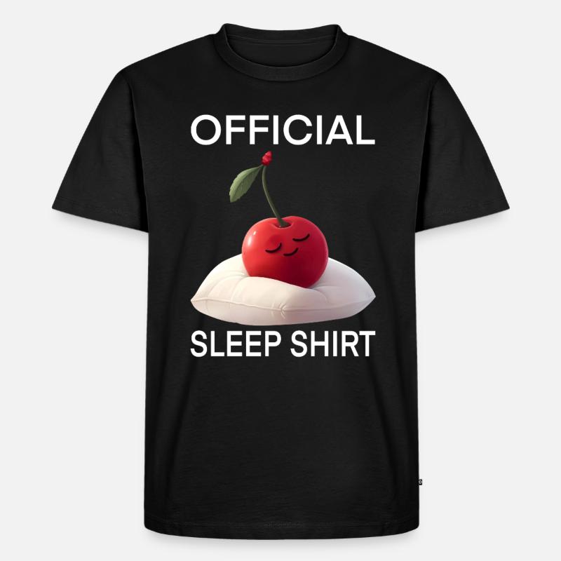 Kirsche - Männer Premium Bio T-Shirt - Schwarz