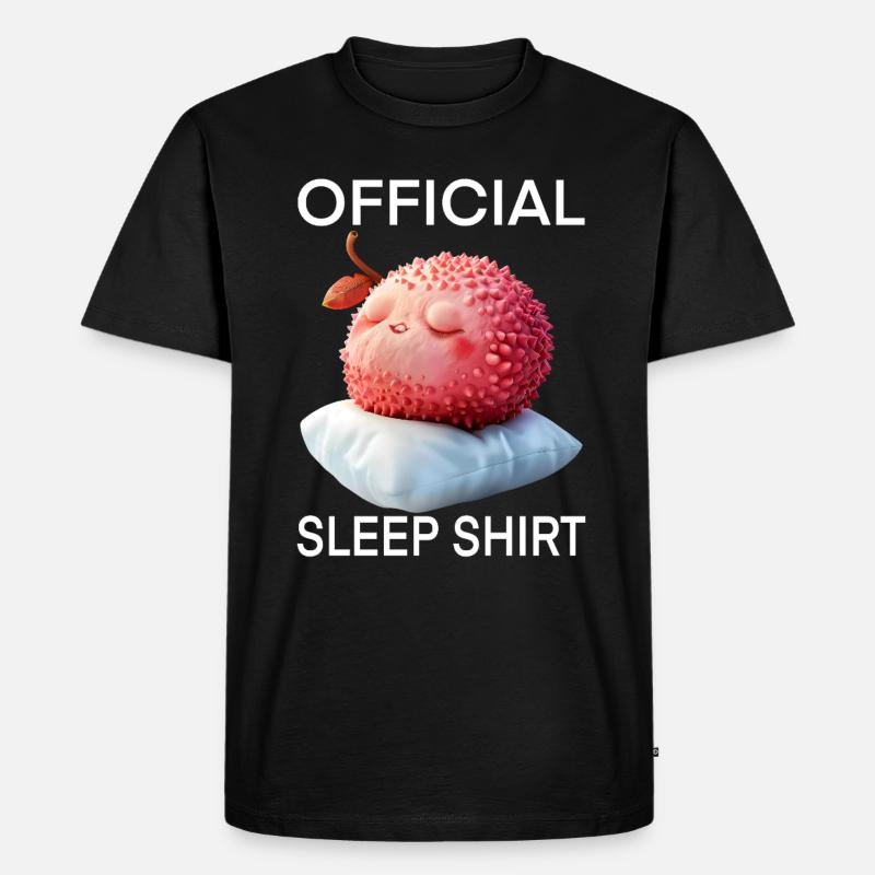 Litschi - Männer Premium Bio T-Shirt - Schwarz