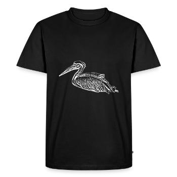 Pelicans Bird Birds Pelecanus - Men's Premium Organic T-Shirt - black - Front - Nico (187cm)