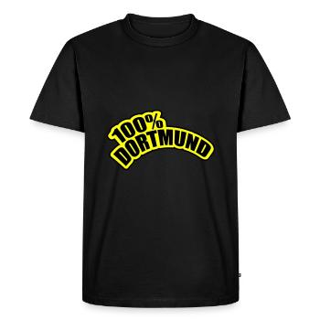 Dortmund City 100% - Men's Premium Organic T-Shirt - black - Front - Nico (187cm)
