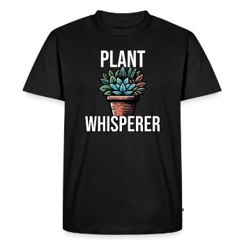 Chuchoteur de plantes - T-shirt Premium bio Homme - noir - Devant - Nico (187cm)