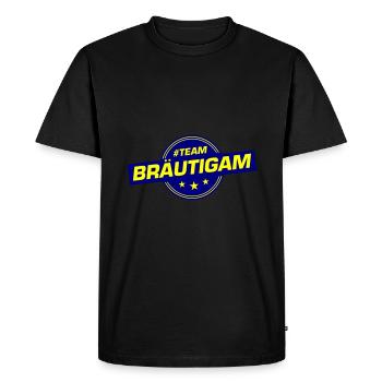 Équipe Marié Fête de mariage Mariage - T-shirt Premium bio Homme - noir - Devant - Nico (187cm)