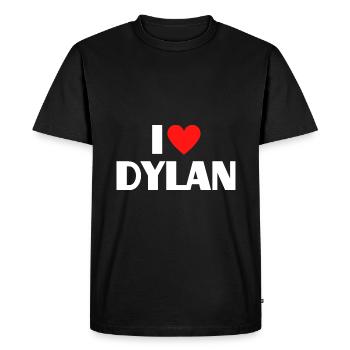 J’aime Dylan Red Heart Love Fan Gift - T-shirt Premium bio Homme - noir - Devant - Nico (187cm)
