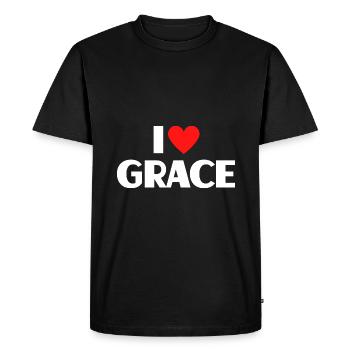 I Love Grace Red Heart Love Fan Gift - T-shirt Premium bio Homme - noir - Devant - Nico (187cm)