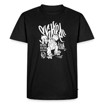Paroles de skate cool - T-shirt Premium bio Homme - noir - Devant - Nico (187cm)