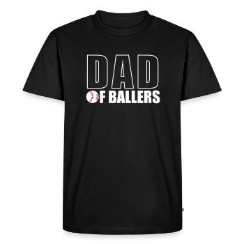 Dad Of Ballers Shirt Gift Baseball - Men's Premium Organic T-Shirt - black - Front - Nico (187cm)