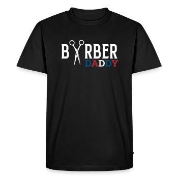 Barber Daddy Cadeau Père Papa Fête des Pères - T-shirt Premium bio Homme - noir - Devant - Nico (187cm)