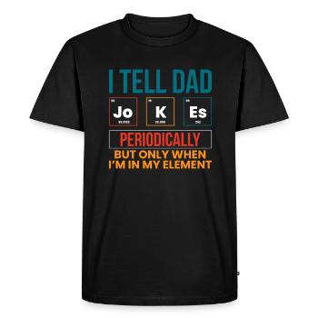 Je dis à papa des blagues Cadeau de chemise - T-shirt Premium bio Homme - noir - Devant - Nico (187cm)