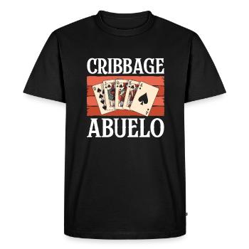 Cribbage Abuelo Chemise Grand-père Grand-père - T-shirt Premium bio Homme - noir - Devant - Nico (187cm)