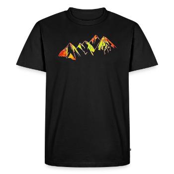 Colorful mountain range - Men's Premium Organic T-Shirt - black - Front - Nico (187cm)