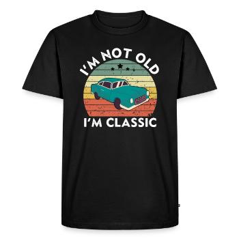 I'm Not Old I'm Classic - Vintage Retro Sunset - Men's Premium Organic T-Shirt - black - Front - Nico (187cm)
