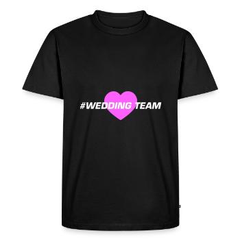 Wedding Team Heart - Men's Premium Organic T-Shirt - black - Front - Nico (187cm)