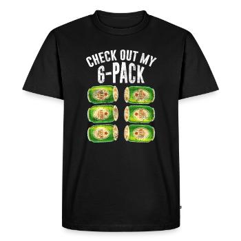 Check out my six pack beer design for a beer - Men's Premium Organic T-Shirt - black - Front - Nico (187cm)