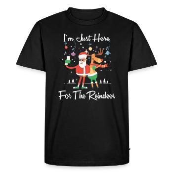 Santa et Rudolph Noël Noël Noël - T-shirt Premium bio Homme - noir - Devant - Nico (187cm)