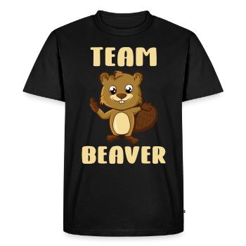 Team Biber - T-shirt Premium bio Homme - noir - Devant - Nico (187cm)