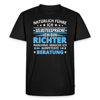 Je me parle - Édition Richter - T-shirt Premium bio Homme - noir - Devant - Nico (187cm)