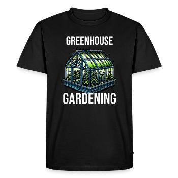 Jardinage en serre - T-shirt Premium bio Homme - noir - Devant - Nico (187cm)