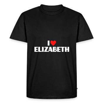 J’aime Elizabeth Red Heart Love Fan Gift - T-shirt Premium bio Homme - noir - Devant - Nico (187cm)
