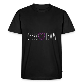 Chess Team Heart - Men's Premium Organic T-Shirt - black - Front - Nico (187cm)